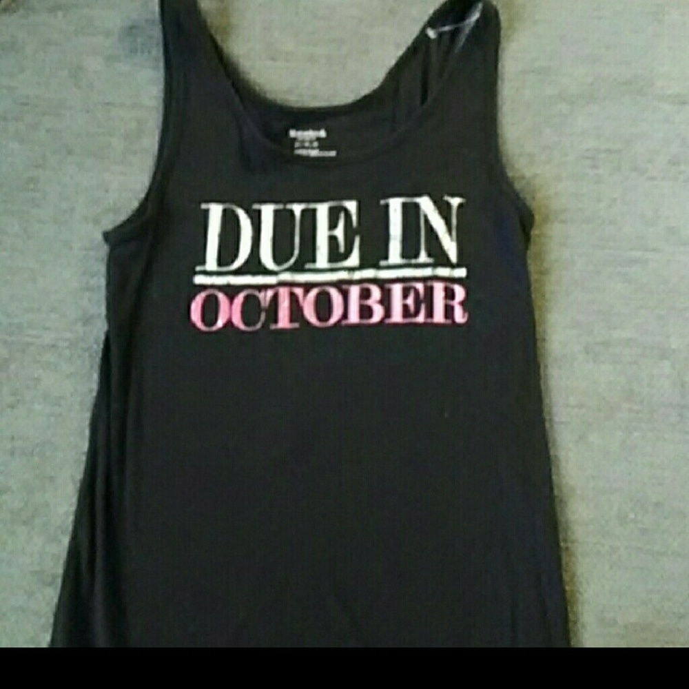 Due in October maternity tank top